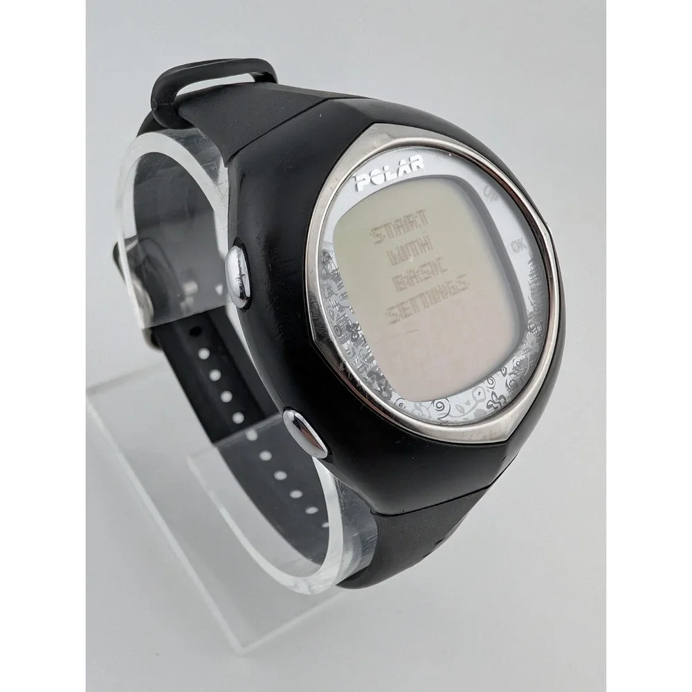Polar F6 Digital Fitness Watch Women 40mm Case Black Band New Battery Watch Only